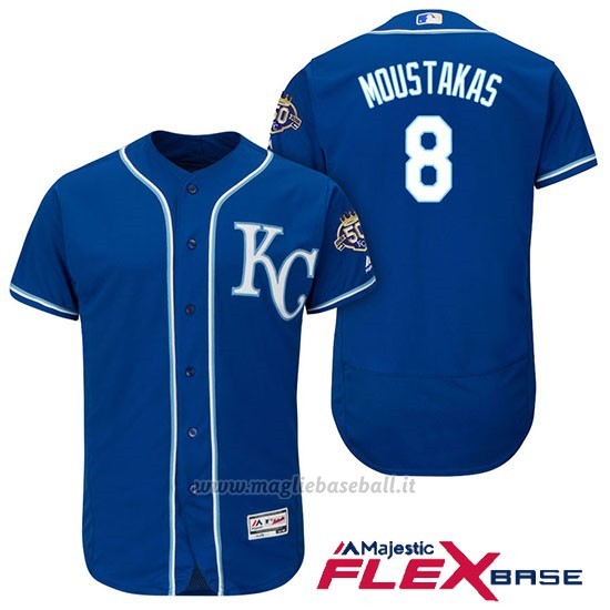 Maglia Baseball Uomo Kansas City Royals Mike Moustakas 50th Season Flex Base